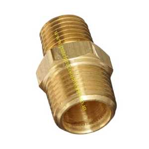 Brass Male Connector- Hex Nipple Reducer BSP Threads